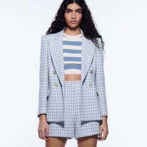 ZARA Houndstooth Blazer
